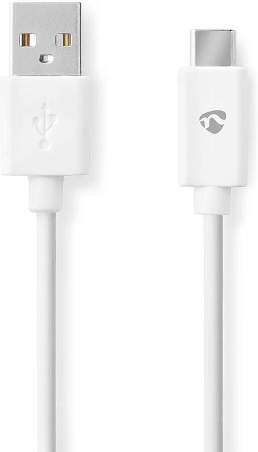 Nedis USB-A-naar-USB-C™-kabel | USB 2.0 | 15 W | 480 Mbps | 2 m | Zwart CCGL60600WT20