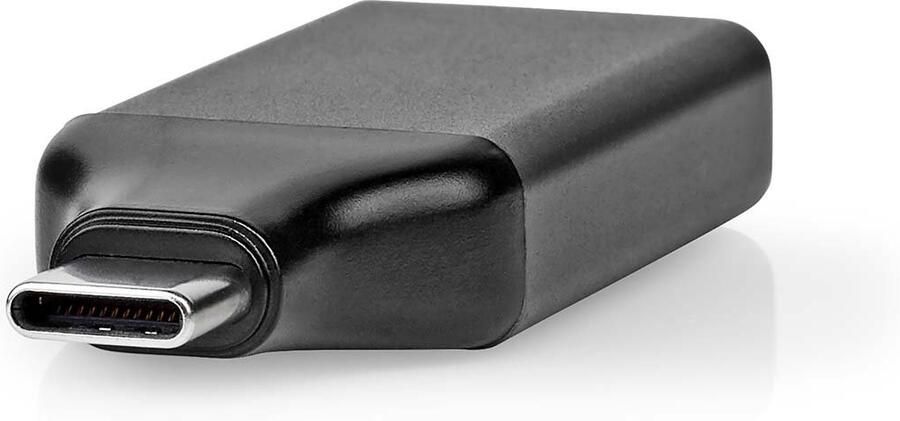 Nedis USB-C™ Adapter | USB 3.2 Gen 1 | USB-C™ Male | HDMI™ Output | 4K@60Hz | Rond | Vernikkeld | Grijs Zwart | Doos CCGB64650GY