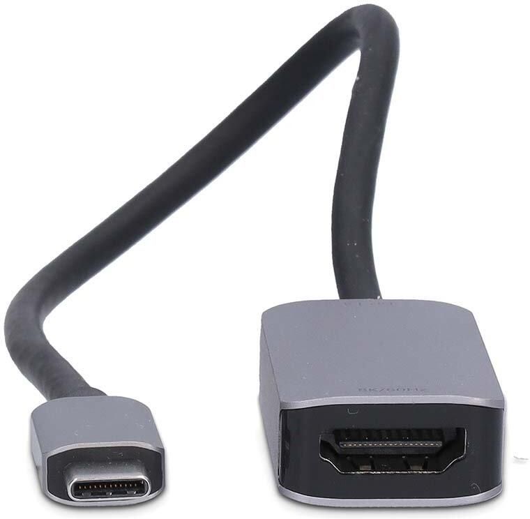 Nedis USB-C™ Adapter | USB 3.2 Gen 1 | USB-C™ Male | HDMI™ Output | 8K@60Hz | 0.20 m | Rond | Vernikkeld | PVC | Zwart | Doos CCGB64660BK02