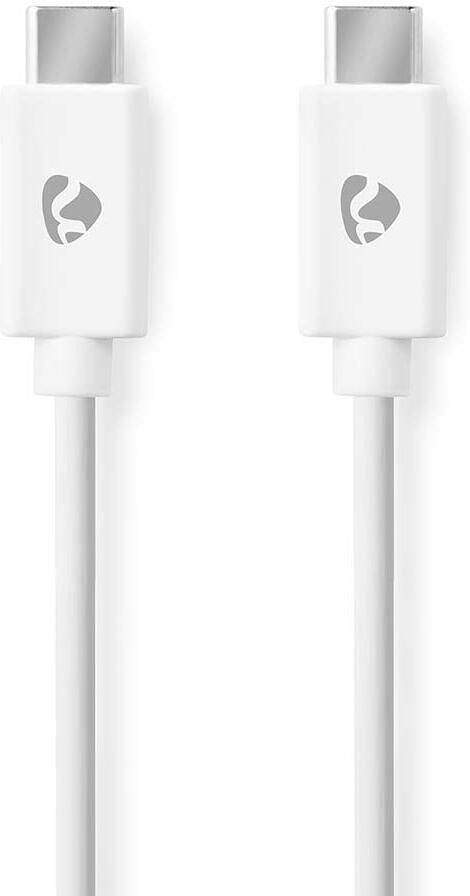 Nedis USB-C™-kabel | USB 2.0 | 60 W | 480 Mbps | 1 m | Wit CCGL60700WT10