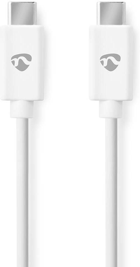 Nedis USB-C™-kabel | USB 2.0 | 60 W | 480 Mbps | 3 m | Wit CCGB60700WT30