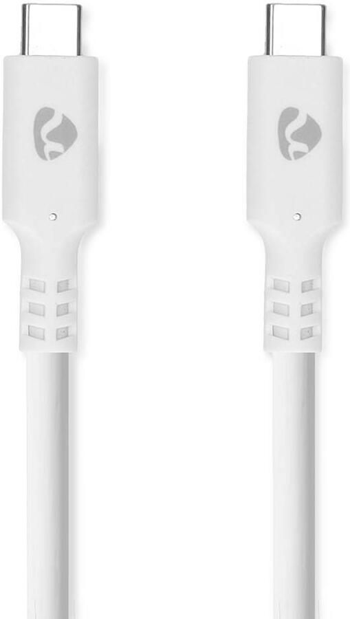 Nedis USB-C™-kabel | USB 3.2 Gen 1 | 60 W | 4K@60Hz | 5 Gbps | 1 m | Wit CCGB64700WT10