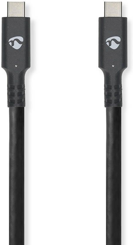 Nedis USB-C™-kabel | USB 3.2 Gen 2 | 100 W | 4K@60Hz | 10 Gbps | 2 m | Zwart CCGW64750BK20
