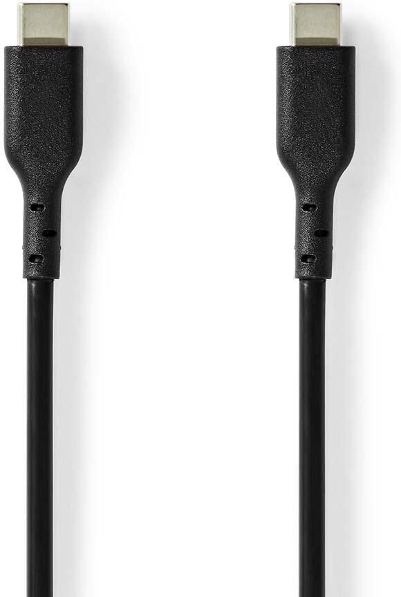 Nedis USB-Kabel | USB 2.0 | USB-C™ Male | USB-C™ Male | 240 W | 480 Mbps | Vernikkeld | 2.00 m | Rond | PVC | Zwart | Label CCGL60710BK20