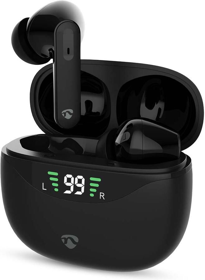Nedis Volledig Draadloze Oordopjes | ANC (Active Noise Cancelling) | Bluetooth | Maximale batterijduur: 30 uur | Aanraakbediening | Charging case |
