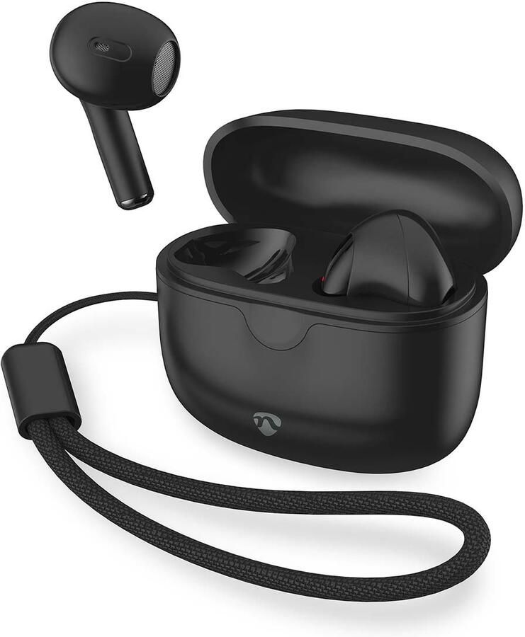 Nedis Volledig Draadloze Oordopjes | Bluetooth | Maximale batterijduur: 16 uur | Aanraakbediening | Charging case | Draadloze oplaadcase | Zwart