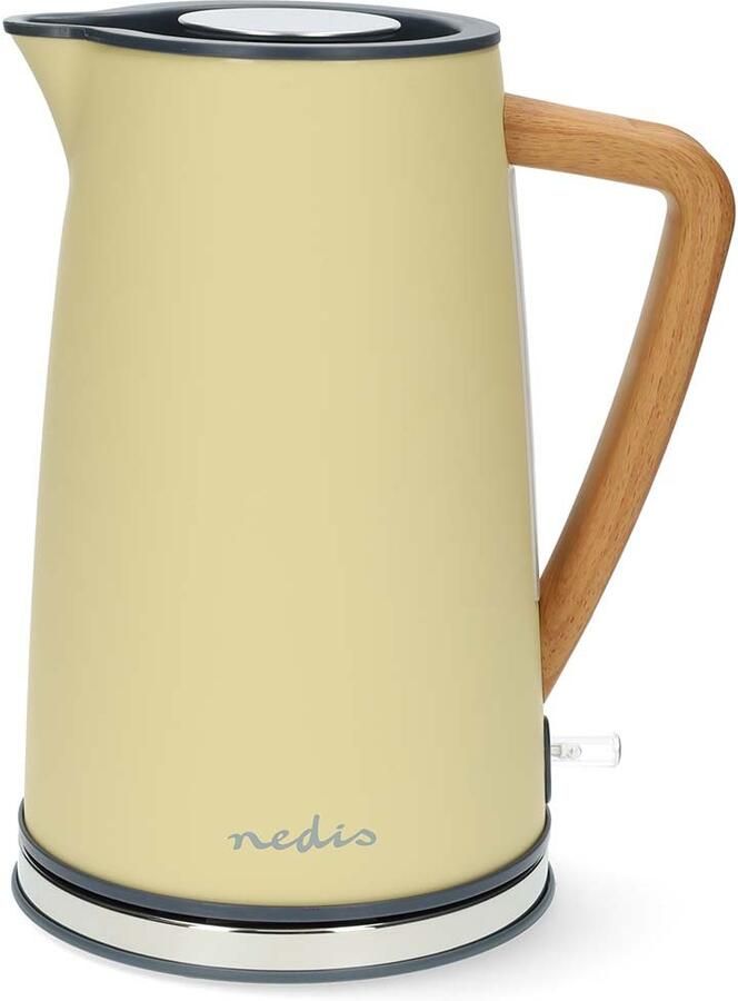 Nedis Waterkoker | 1.7 l | Soft-Touch | Geel | 360 graden draaibaar | Verborgen verwarmingselement | Strix -controller | Droogkookbeveiliging