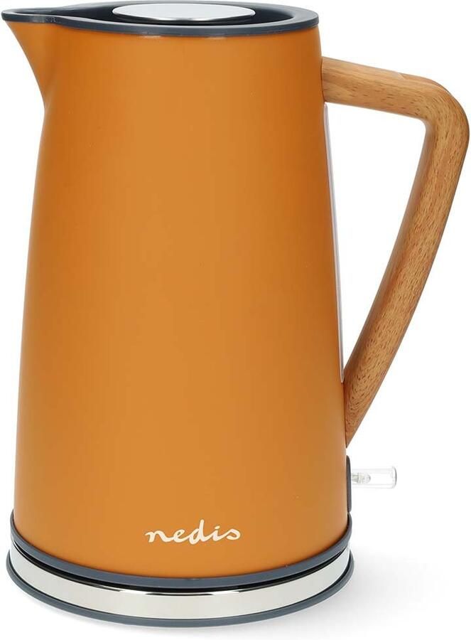 Nedis Waterkoker | 1.7 l | Soft-Touch | Oranje | 360 graden draaibaar | Verborgen verwarmingselement | Strix -controller | Droogkookbeveiliging