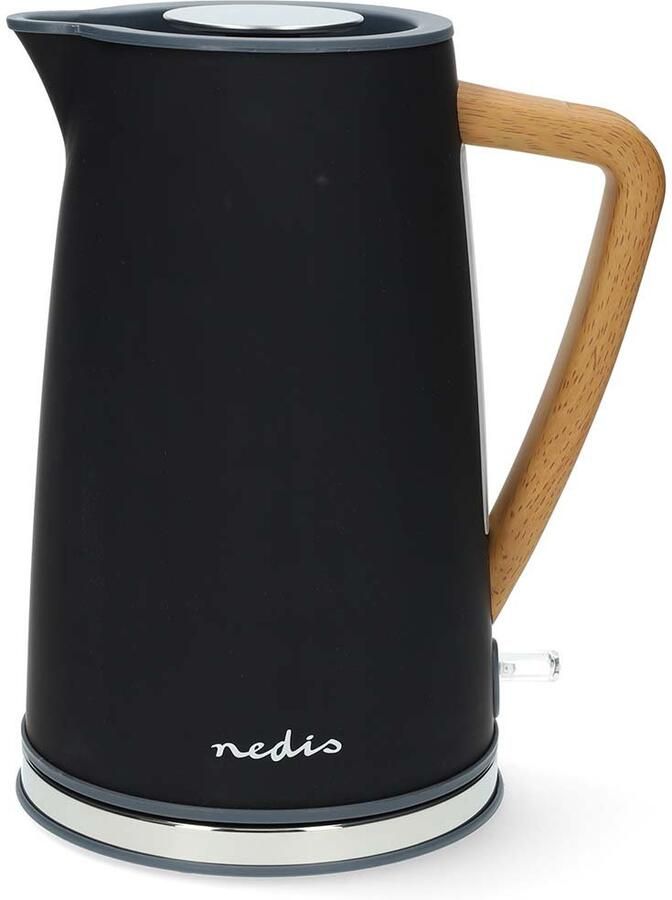 Nedis Waterkoker | 1.7 l | Soft-Touch | Zwart | 360 graden draaibaar | Verborgen verwarmingselement | Strix -controller | Droogkookbeveiliging