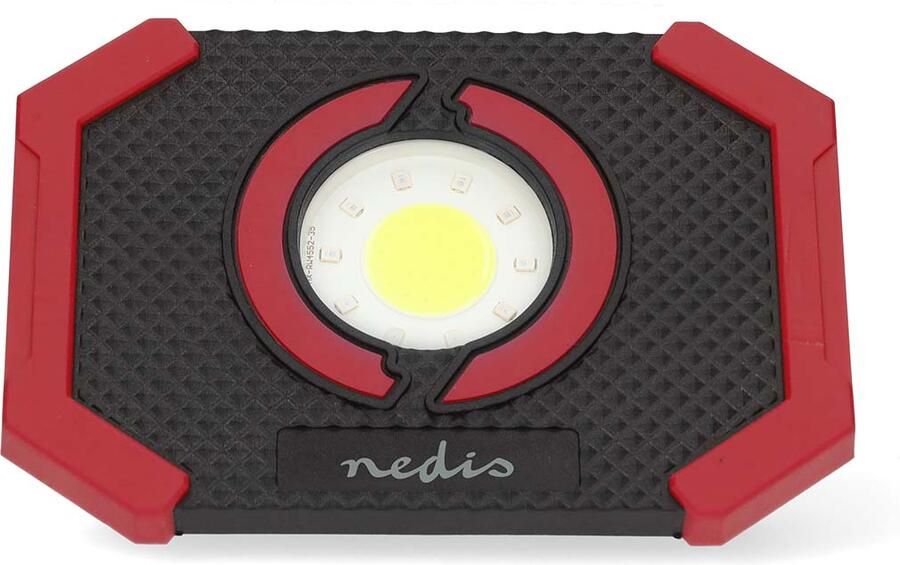 Nedis Werklamp | 10 W | Batterij Gevoed | 5 V DC | Oplaadbaar | Lichtduur: 10 u | 1000 lm | Lichtbereik: 30 m LWORR10RD