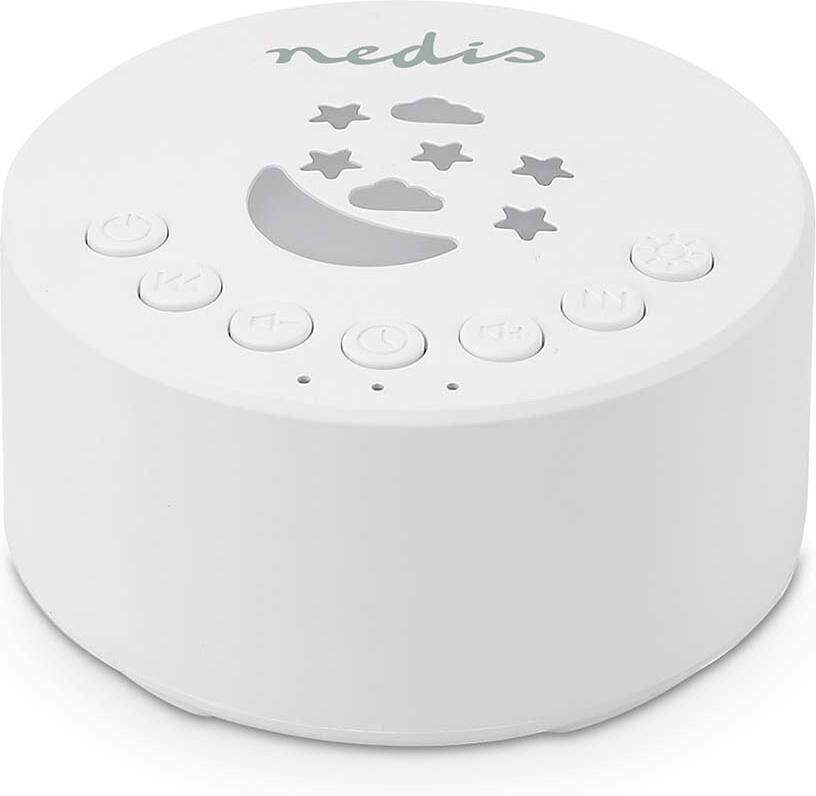 Nedis White Noise Machine | 18 Sound Options | 1 W | Maximale batterijduur: 18 uur | Dimbaar Licht | Tijdschakelaar | Wit SLAD200WT