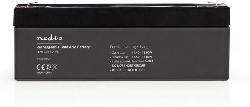 Nedis Oplaadbare Loodaccu | Lead-Acid | 12 V | 2000 mAh | 1 stuks BALA200012V