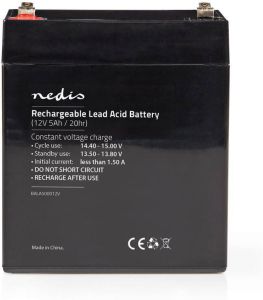 Nedis Oplaadbare Loodaccu | Lead-Acid | 12 V | 5000 mAh | 1 stuks BALA500012V