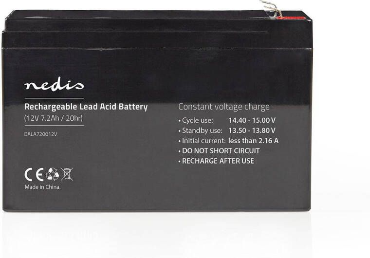 Nedis Oplaadbare Loodaccu | Lead-Acid | 12 V | 7200 mAh | 1 stuks BALA720012V
