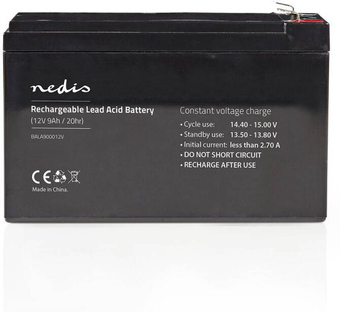 Nedis Oplaadbare Loodaccu | Lead-Acid | 12 V | 9000 mAh | 1 stuks BALA900012V