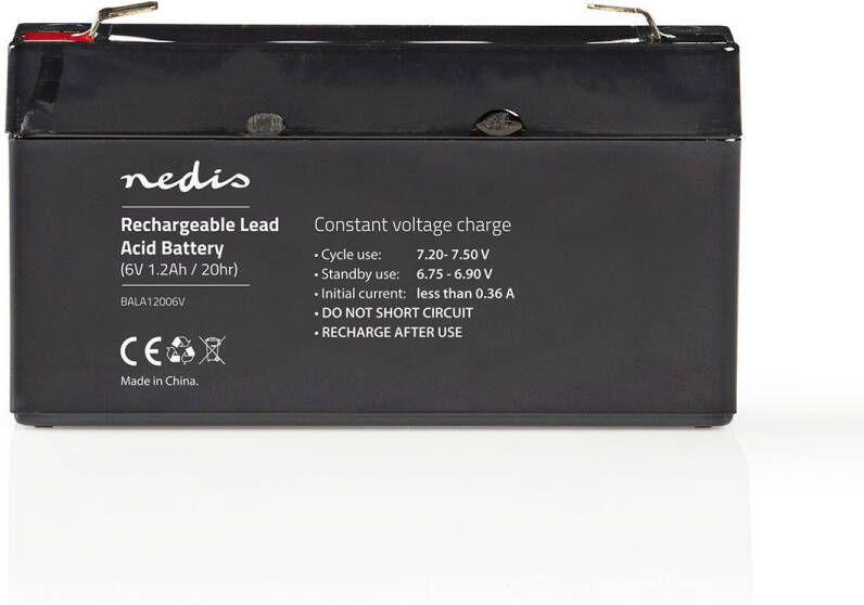 Nedis Oplaadbare Loodaccu | Lead-Acid | 6 V | 1200 mAh | 1 stuks BALA12006V