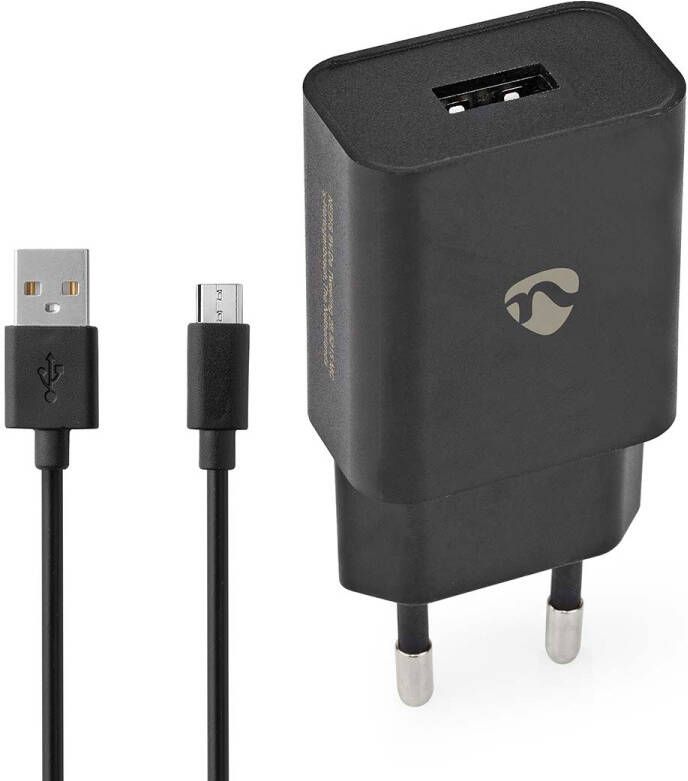 Nedis Oplader | 1.0 A | Outputs: 1 | USB-A | Micro-USB | 1.00 m | 5 W WCHAM105ABK