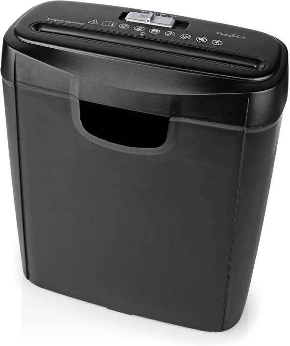 Nedis Papierversnipperaar | 6x A4-pagina&apos;s | 10 l | 190 W | 1 stuks PASH112BKA4