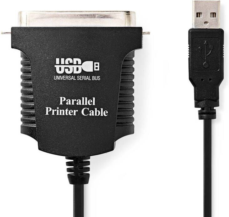 Nedis Parallelkabel | USB-A Male | Centronics 36-Pins Male | 2 m | 1 stuks CCGP60880BK20
