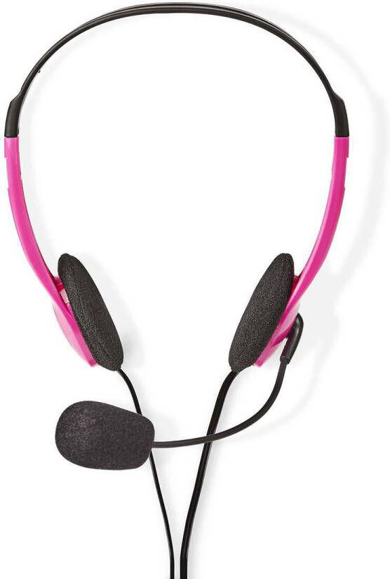 Nedis PC-Headset | On-Ear | Stereo | 2x 3.5 mm | 2 m | Roze | 1 stuks CHST100PK
