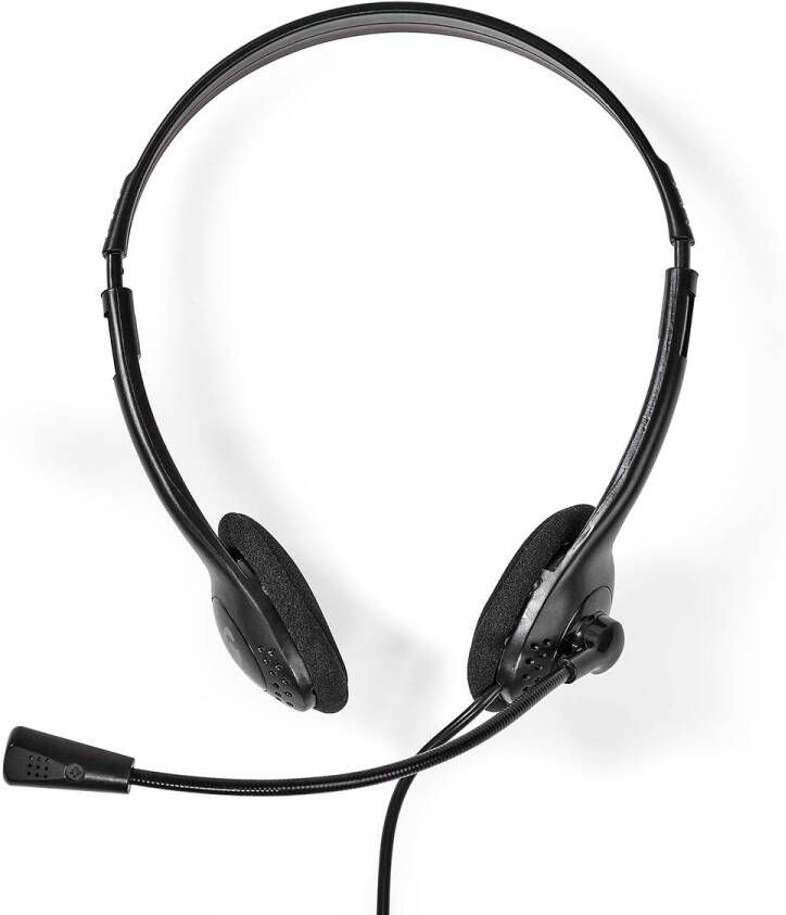 Nedis PC-Headset | On-Ear | Stereo | USB Type-A USB Type-C | Inklapbare Microfoon | Zwart CHSTU110BK