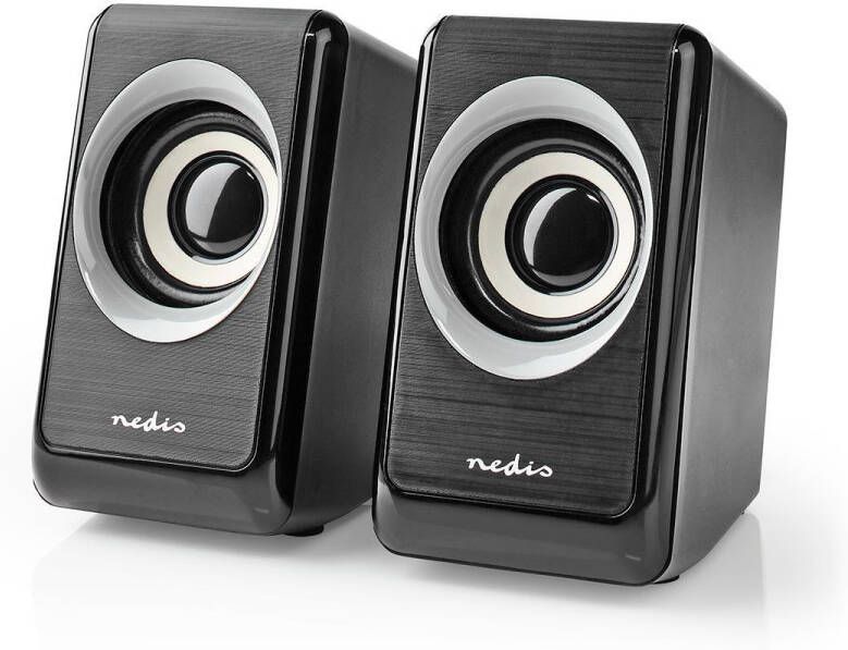 Nedis PC-Speaker | 2.0 | 18 W | 3 5 mm Male | 1 stuks CSPR20020BK