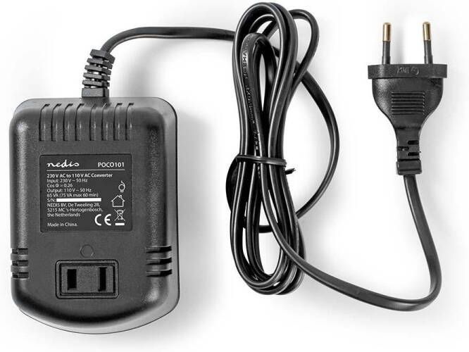 Nedis Power Convertervoeding | 230 V AC 50 Hz | 75 W | Euro | 1 stuks POCO101