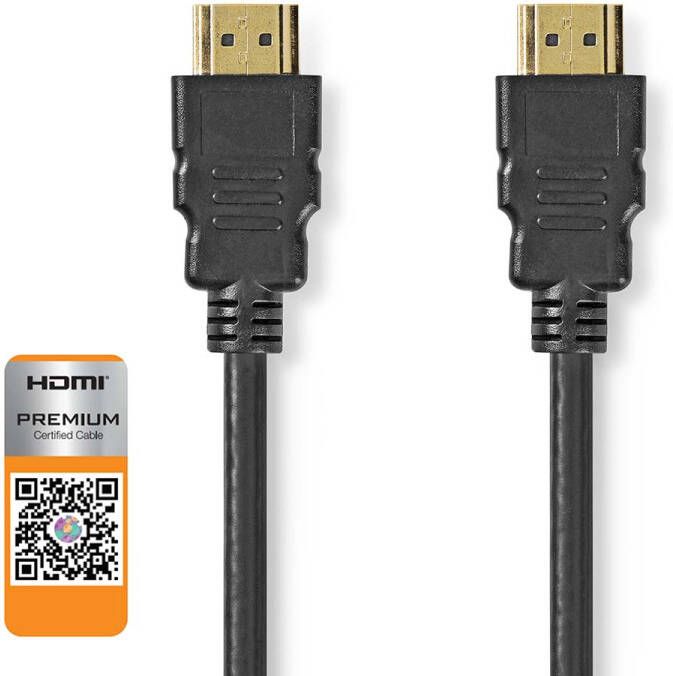 Nedis Premium High Speed ??HDMI-Kabel met Ethernet | 1 m | 1 stuks CVGP34050BK10