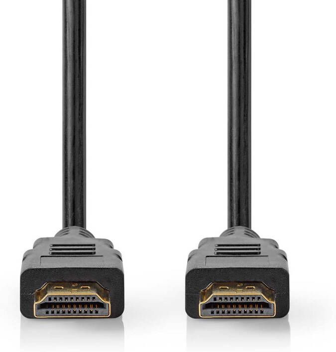 Nedis Premium High Speed HDMI-Kabel met Ethernet | HDMI Connector | HDMI Connector | 4K@60Hz | 18 Gbps | 0.50 m | Rond | PVC | Zwart | Label