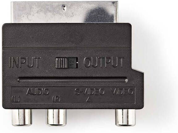 Nedis SCART-Adapter | SCART Male | S-Video Female 3x RCA Female | 1 stuks CVGP31902BK