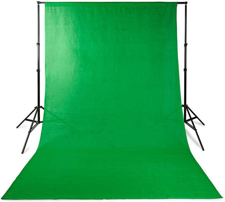 Nedis Set Achtergronddoeken voor Fotostudio | 1 90 x 2 95 m | Inclusief reistas en statieven inbegrepen | 1 stuks BDKT10GN