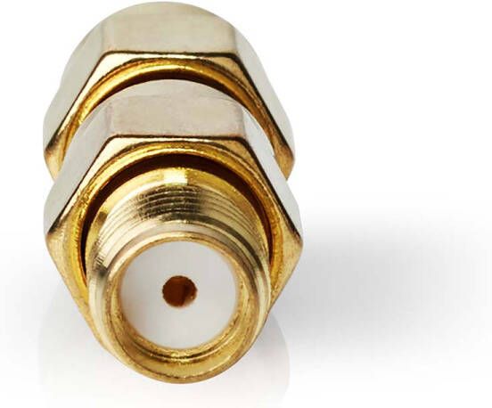 Nedis SMA-Adapter | SMA Male Omgekeerde Polariteit | SMA Female | Verguld | 50 Ohm | Recht | Koper | Goud | 2 Stuks | Doos CSGB02111GD