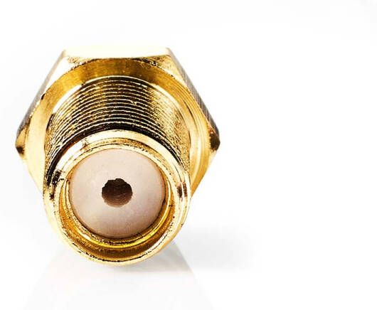 Nedis SMA-Connector | Recht | Female | Verguld | 50 Ohm | Krimp | Diameter kabelinvoer: 2.55 mm | Metaal | Goud | 2 Stuks | Doos CSGB02901GD