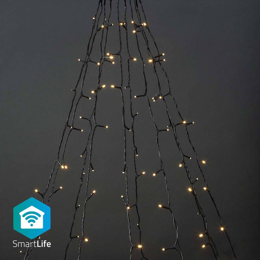 Nedis SmartLife Decoratieve LED | Wi-Fi | 200 LED&apos;s | 10 x 2 m | 1 stuks WIFILXT01W200