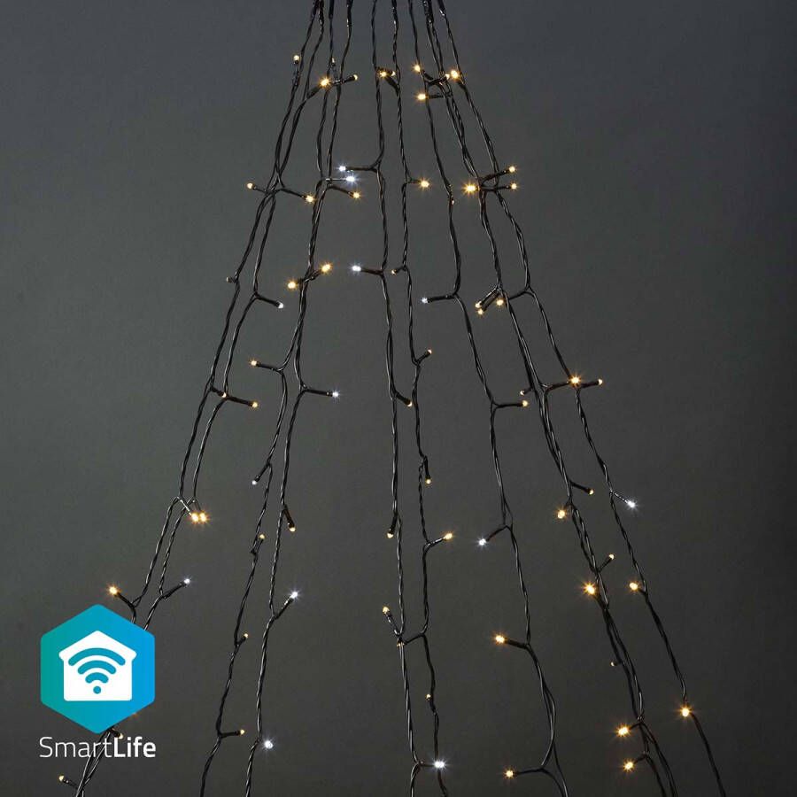 Nedis SmartLife Decoratieve LED | Wi-Fi | 200 LED&apos;s | 10 x 2 m | 1 stuks WIFILXT02W200