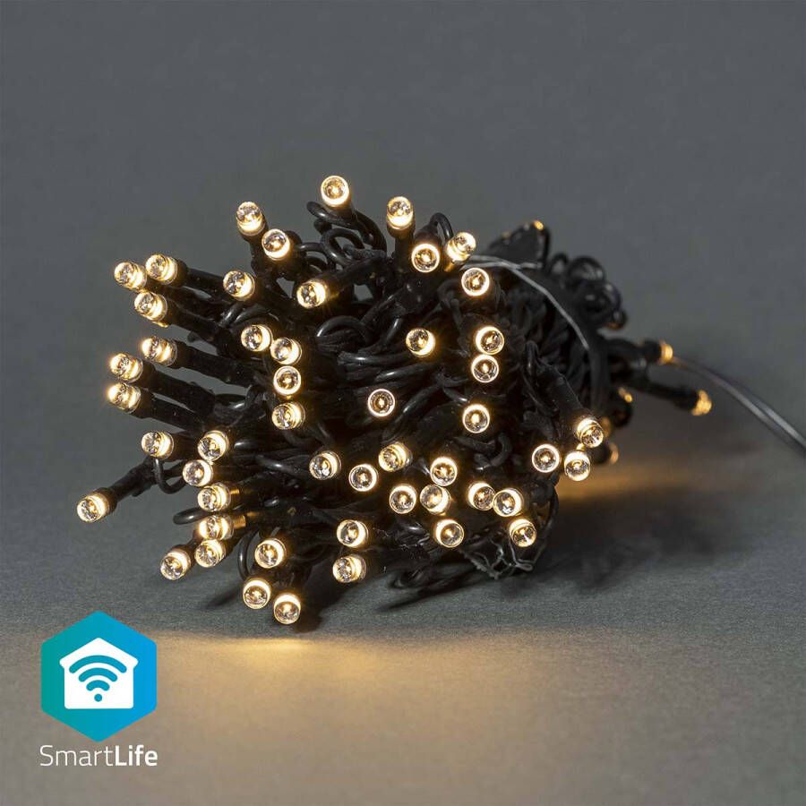 Nedis SmartLife Decoratieve LED | Wi-Fi | 50 LED&apos;s | 5 m | 1 stuks WIFILX01W50