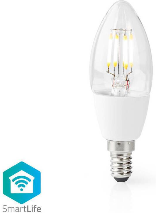 Nedis SmartLife LED Filamentlamp | Wi-Fi | E14 | 400 lm | 5 W | 1 stuks WIFILF10WTC37