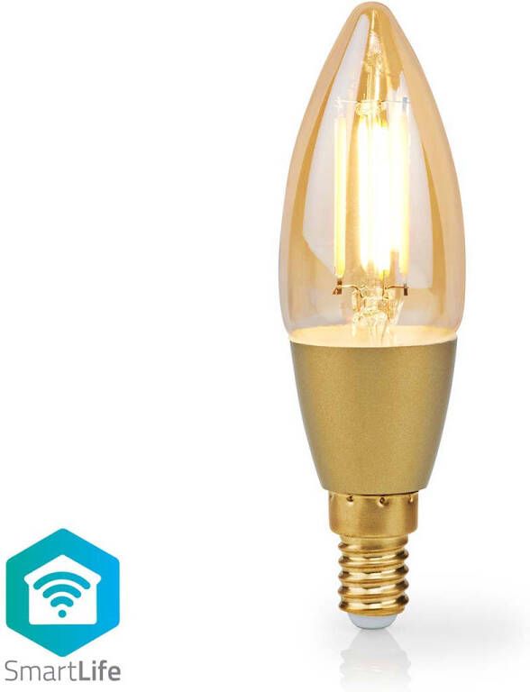 Nedis SmartLife LED Filamentlamp | Wi-Fi | E14 | 470 lm | 4.9 W | 1 stuks WIFILRF10C37