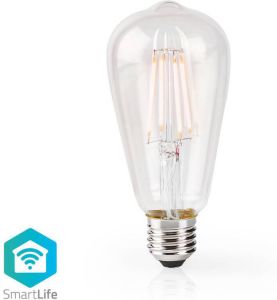 Nedis SmartLife LED Filamentlamp | Wi-Fi | E27 | 500 lm | 5 W | ST64 | 1 stuks WIFILF10WTST64