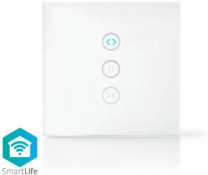 Nedis SmartLife Wandschakelaar | Wi-Fi | 300 W | Glas | Wit | 1 stuks WIFIWC10WT