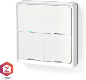 Nedis SmartLife Wandschakelaar | Zigbee 3.0 | Kunststof | Wit | 1 stuks ZBWS40WT