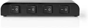 Nedis Speaker Control Box | 4 poorten | Terminal Schroeven | 4-16 Ohm | 200 W | 1 stuks ASWI2614BK
