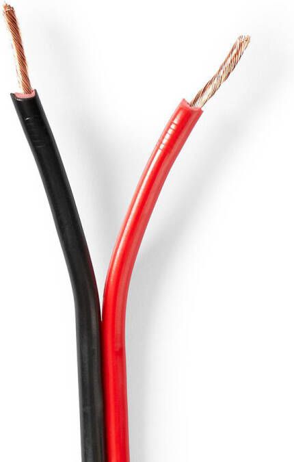 Nedis Speaker-Kabel | 2x 1.5 mm² | 100 m | Rood Zwart | 1 stuks CABR1500BK1000