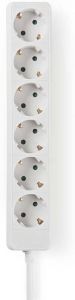 Nedis Stekkerdoos | 6-wegs | 3 m | 3680 W | 16 A | Wit | 1 stuks EXSO630F1WT