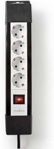 Nedis Stekkerdoos | Randaarde stekker Type F (CEE 7 7) | 4-wegs | 3 m | 3680 W | 16 A | Wit Zwart | 1 stuks EXSO430F1PRO