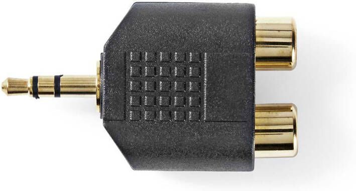 Nedis Stereo-Audioadapter | 3 5 mm Male | 2x RCA Female | 10 Stuks | 1 stuks CAGP22940BKG