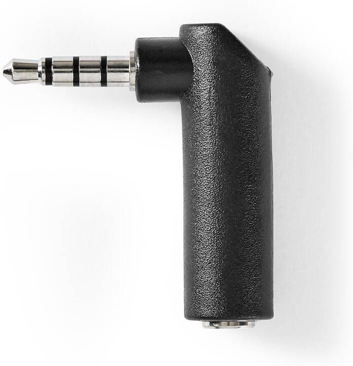 Nedis Stereo-Audioadapter | 3 5 mm Male | 3 5 mm Female | 90° Gehoekt | 10 Stuks | 1 stuks CAGP22980BK