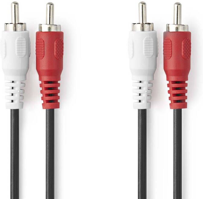 Nedis Stereo-Audiokabel | 2x RCA Male | 2x RCA Male | 1 m | 1 stuks CAGB24200BK10