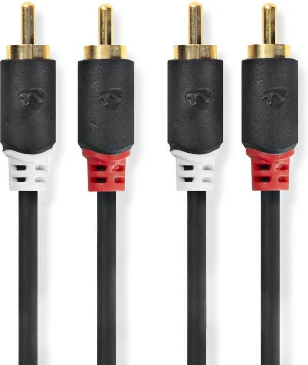 Nedis Stereo-Audiokabel | 2x RCA Male | 2x RCA Male | 2 m | 1 stuks CABW24200AT20