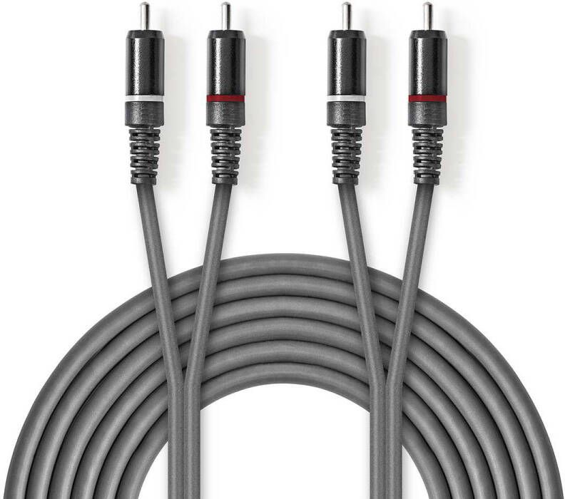 Nedis Stereo-Audiokabel | 2x RCA Male | 2x RCA Male | 3 m | 1 stuks COTH24200GY30